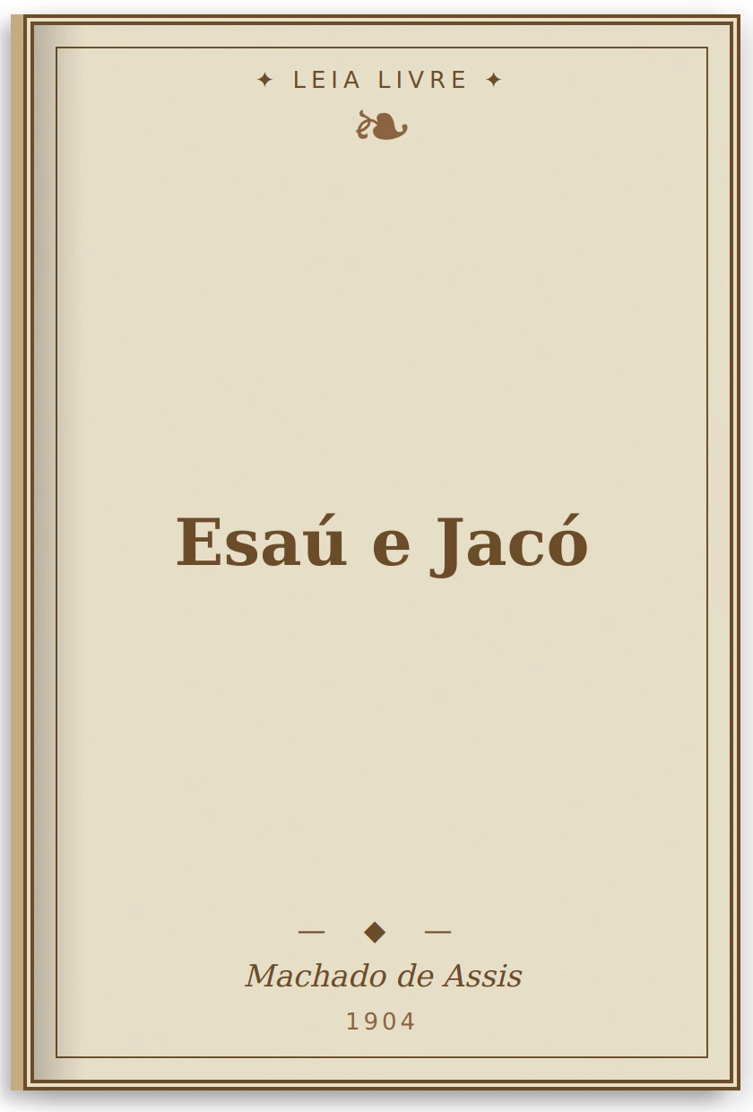 Capa do livro Esaú e Jacó