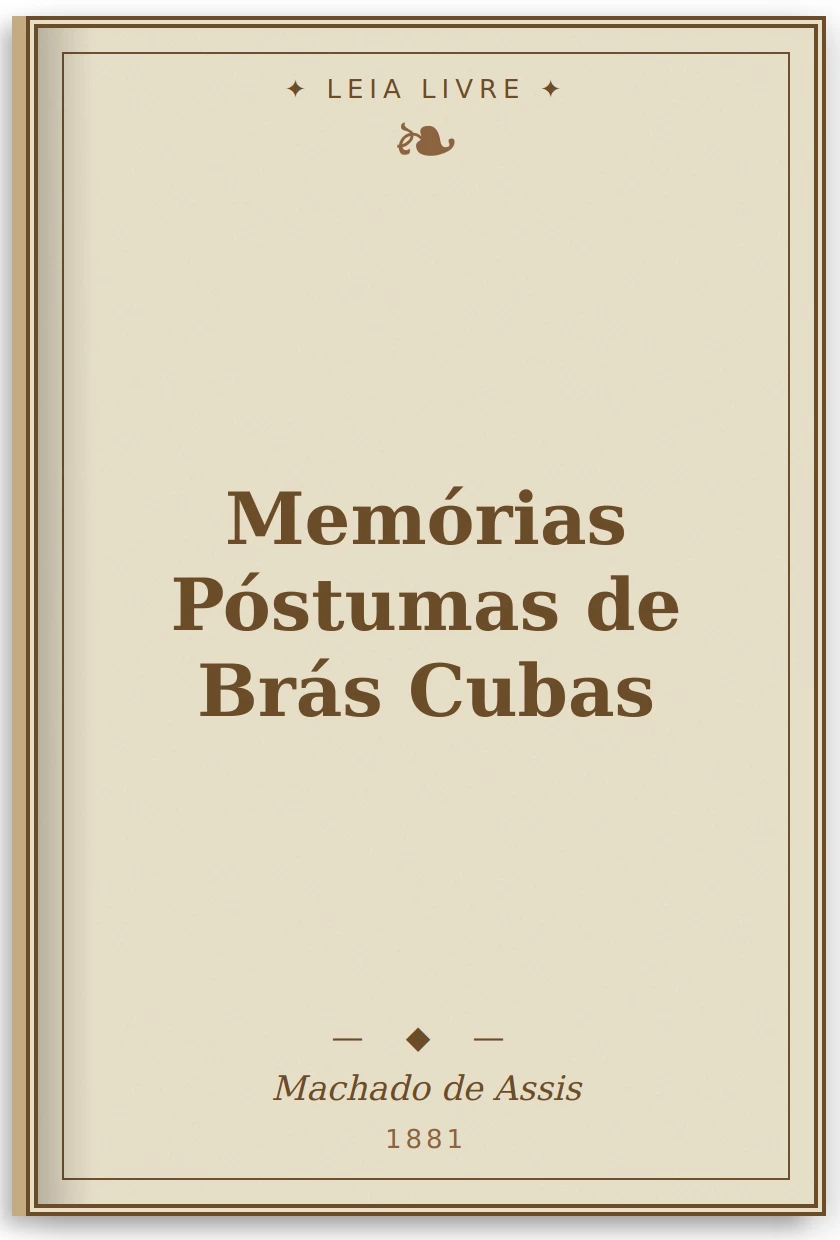 Memórias Póstumas de Brás Cubas - Capa do livro de Machado de Assis