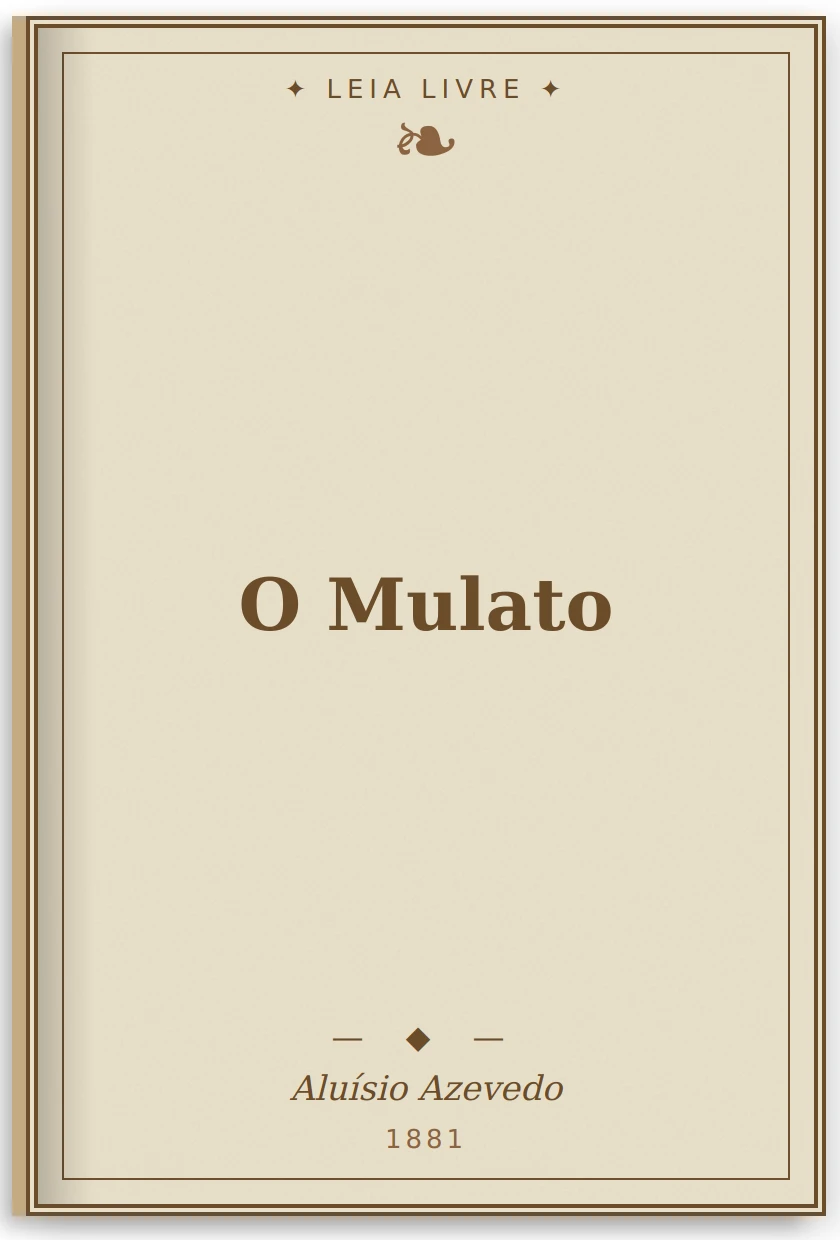 O Mulato - Capa do livro de Aluísio Azevedo