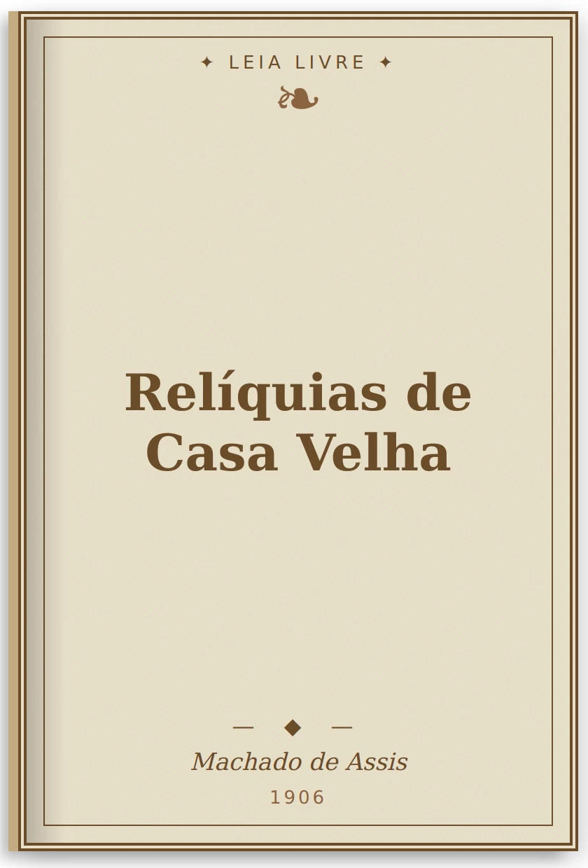 Relíquias de Casa Velha - Capa do livro de Machado de Assis